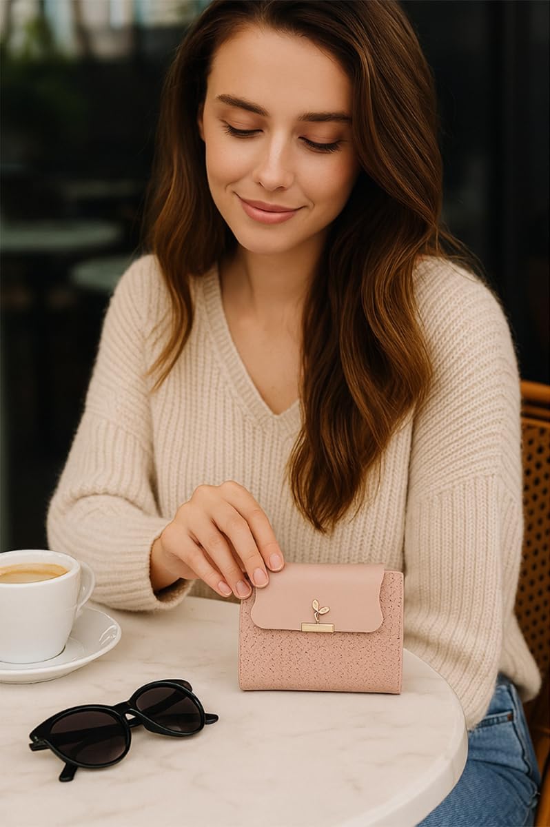 TYPIFY® Women Wallet – Stylish Ladies Purse, Hand Clutch & Card Holder | Premium PU Leather Purse for Women & Girls | Gift for Her (Pink)