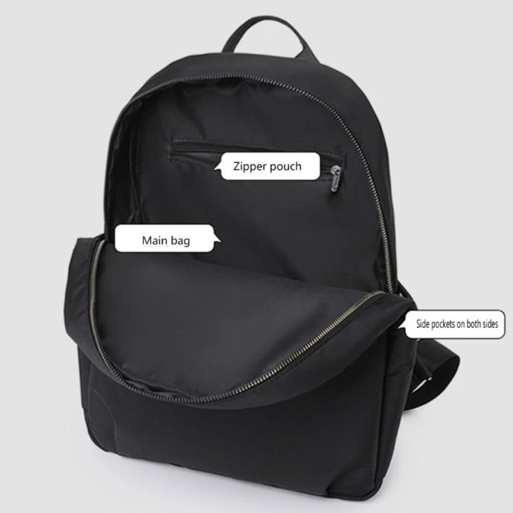 TYPIFY Backpack Bags for Women,School & College Bag, Black Travel Girls Quote Keychain Handbag, Stylish Latest