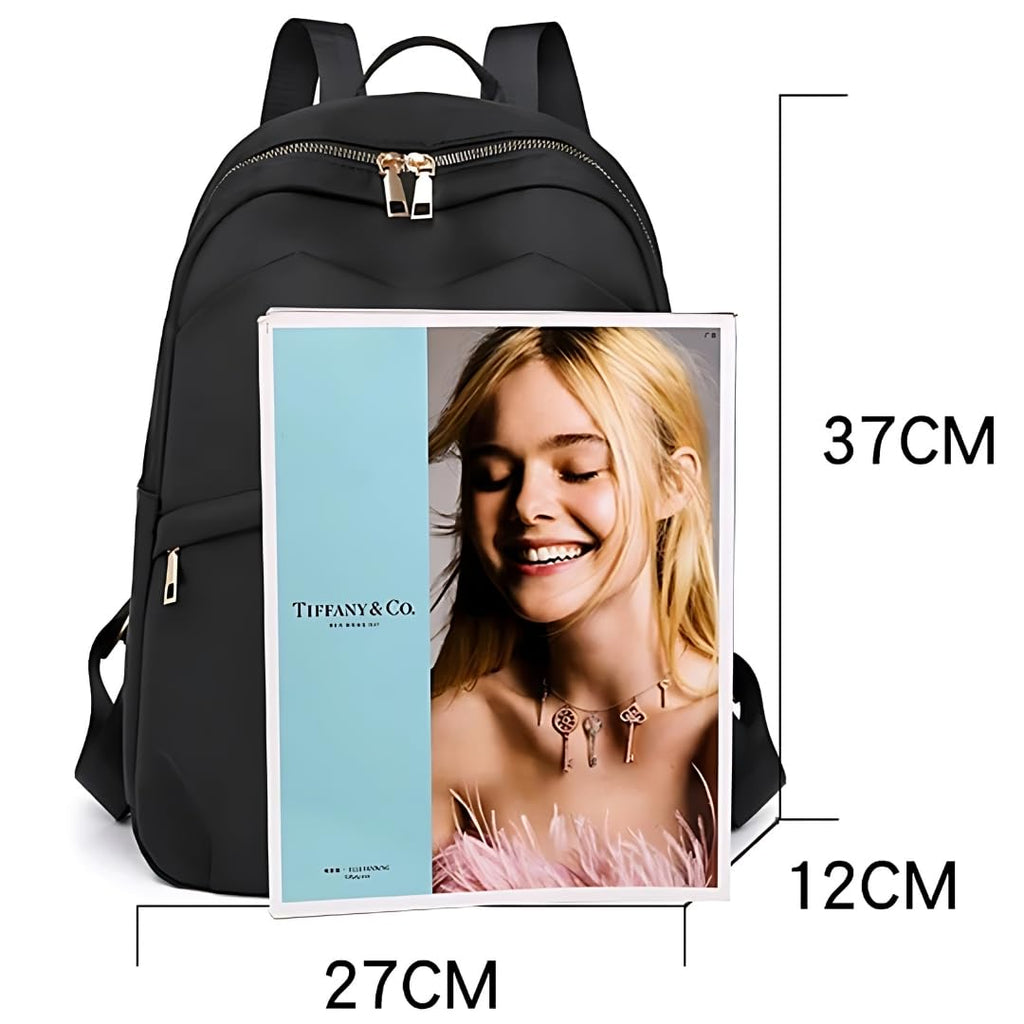TYPIFY Backpack Bags for Women,School & College Bag, Black Travel Girls Quote Keychain Handbag, Stylish Latest